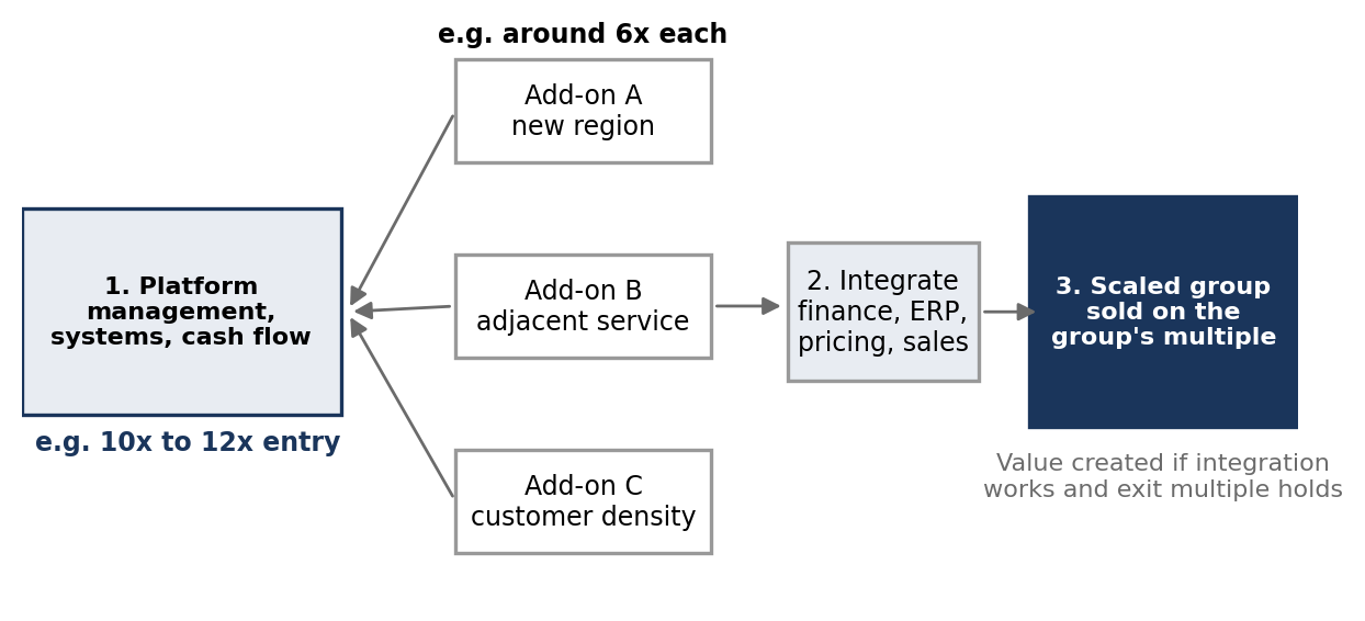 Figure 4: The platform and buy-and-build model